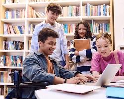 Diverse group of people learning or collaborating